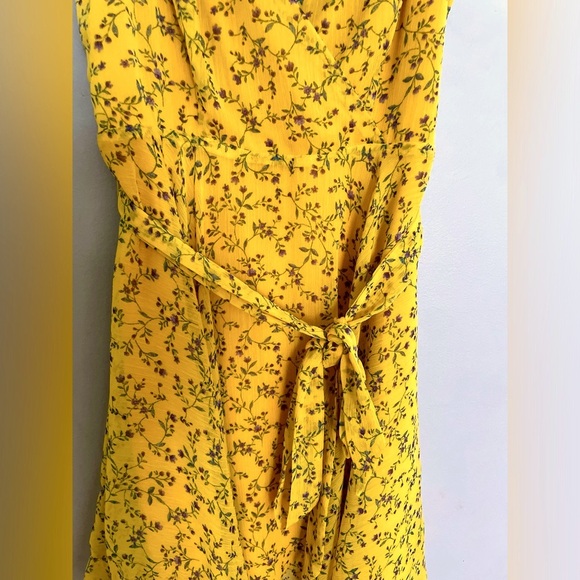 Fashion Nova Yellow Wrap Dress - Picture 5 of 7